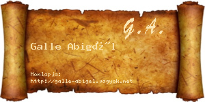 Galle Abigél névjegykártya